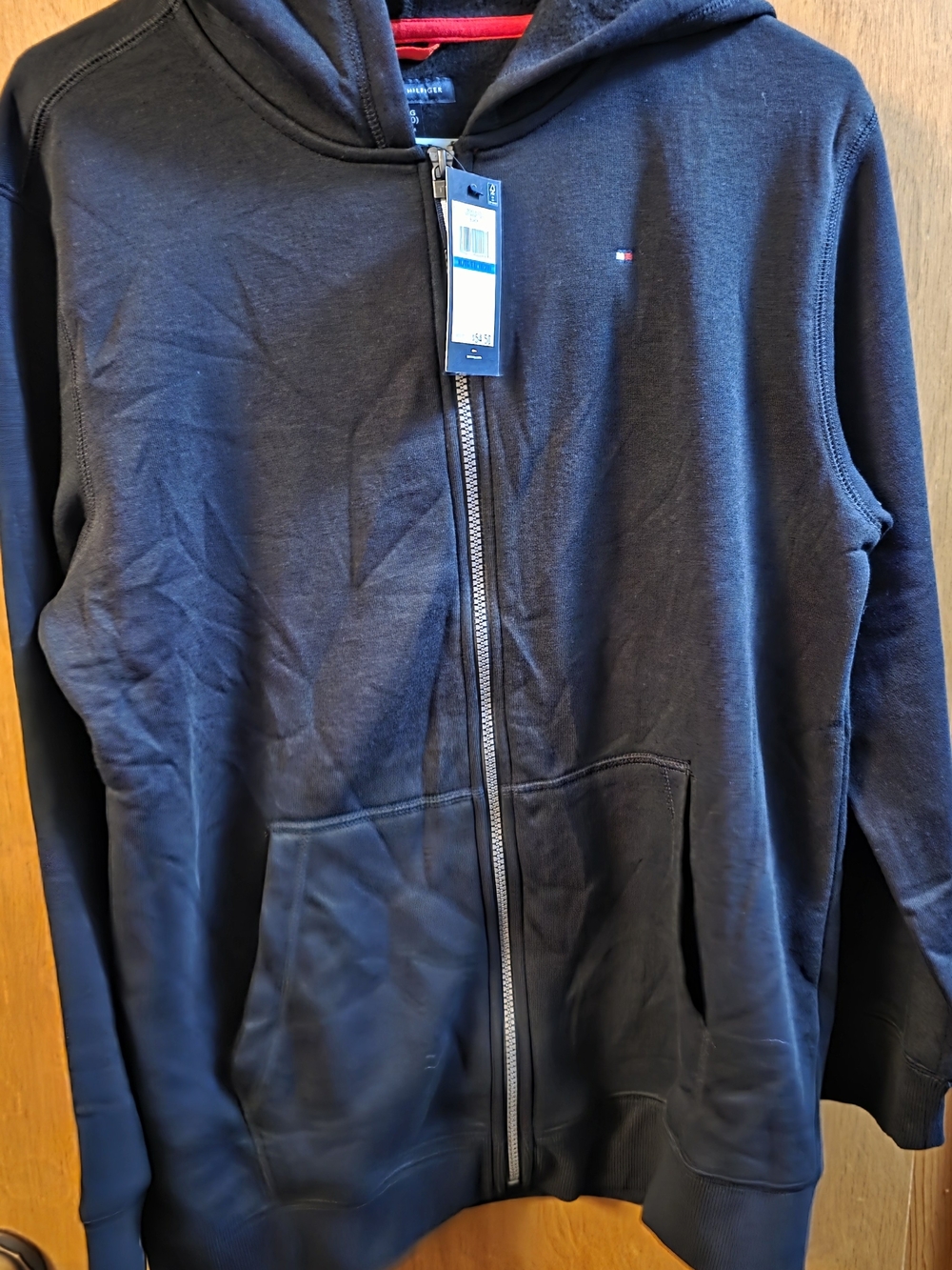 Tommy Hilfiger Boys Black Full-Zip Hoodie- Xl (18-20)